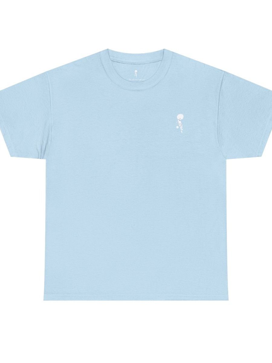 Mo_WithTheFro light blue T-shirt white logo, cotton product image (1)