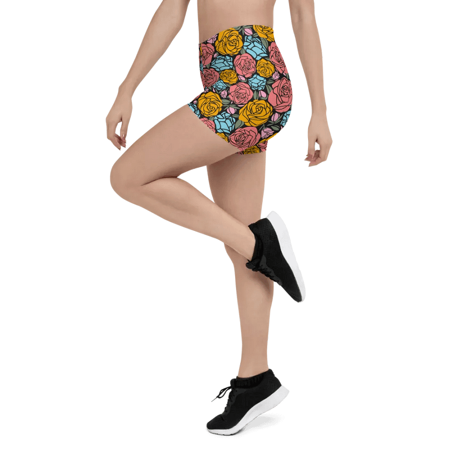 Rose Garden All-Over Bike Shorts product image (5)