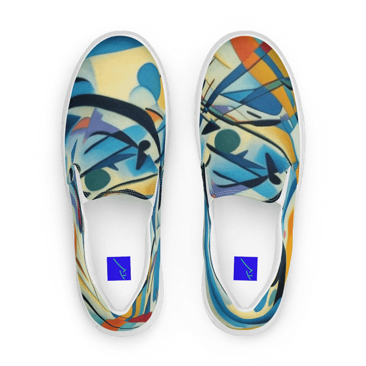 4-meter weather Vibrant Swirl Canvas Slip-Ons product image (1)