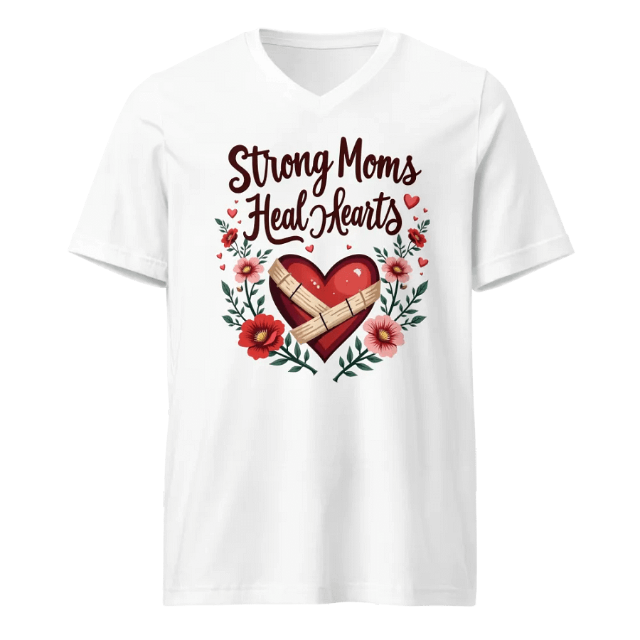 Strong moms, Healing Hearts V-Neck Tee product image (1)