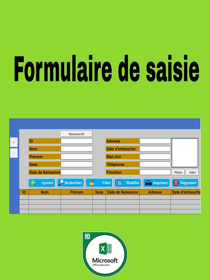 Formulaire de Saisie - Gestion des Employés product image (1)
