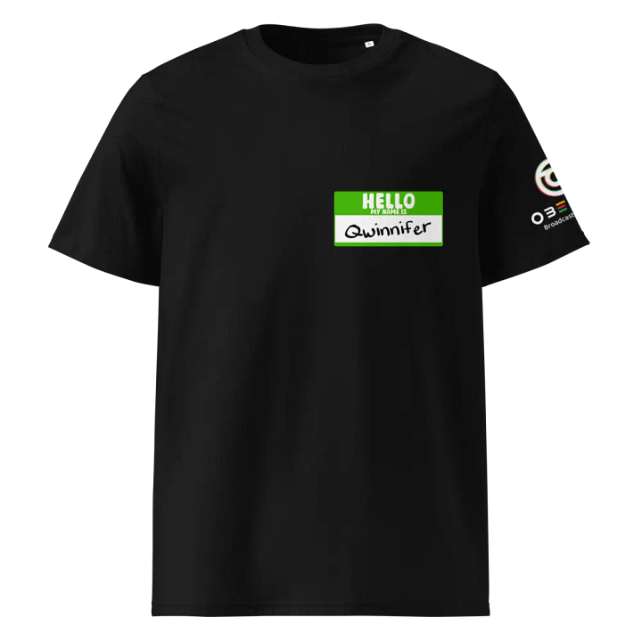 Hello, my name is Qwinnifer Organic T-Shirt product image (1)