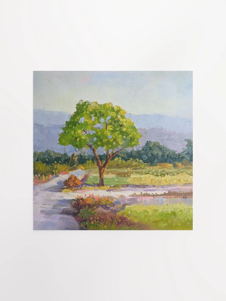 A tree by a country lane-Oil Painting Paper Poster product image (1)