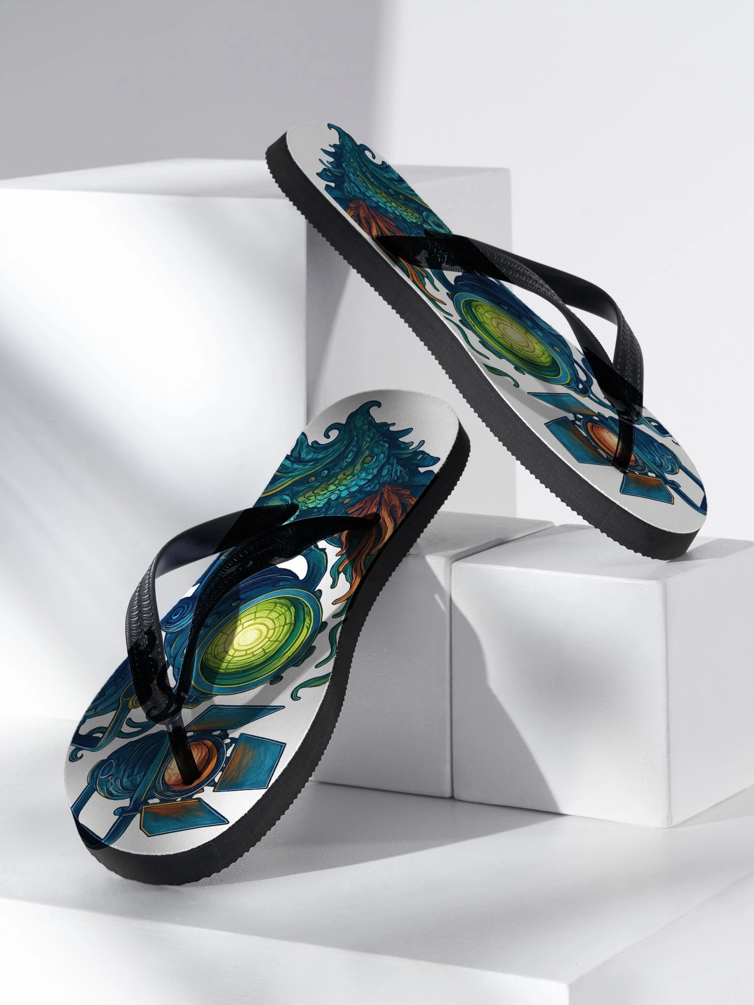 Theatrically Jerry: "Deep Sea Illumination" Stage Light Flip-Flops product image (1)
