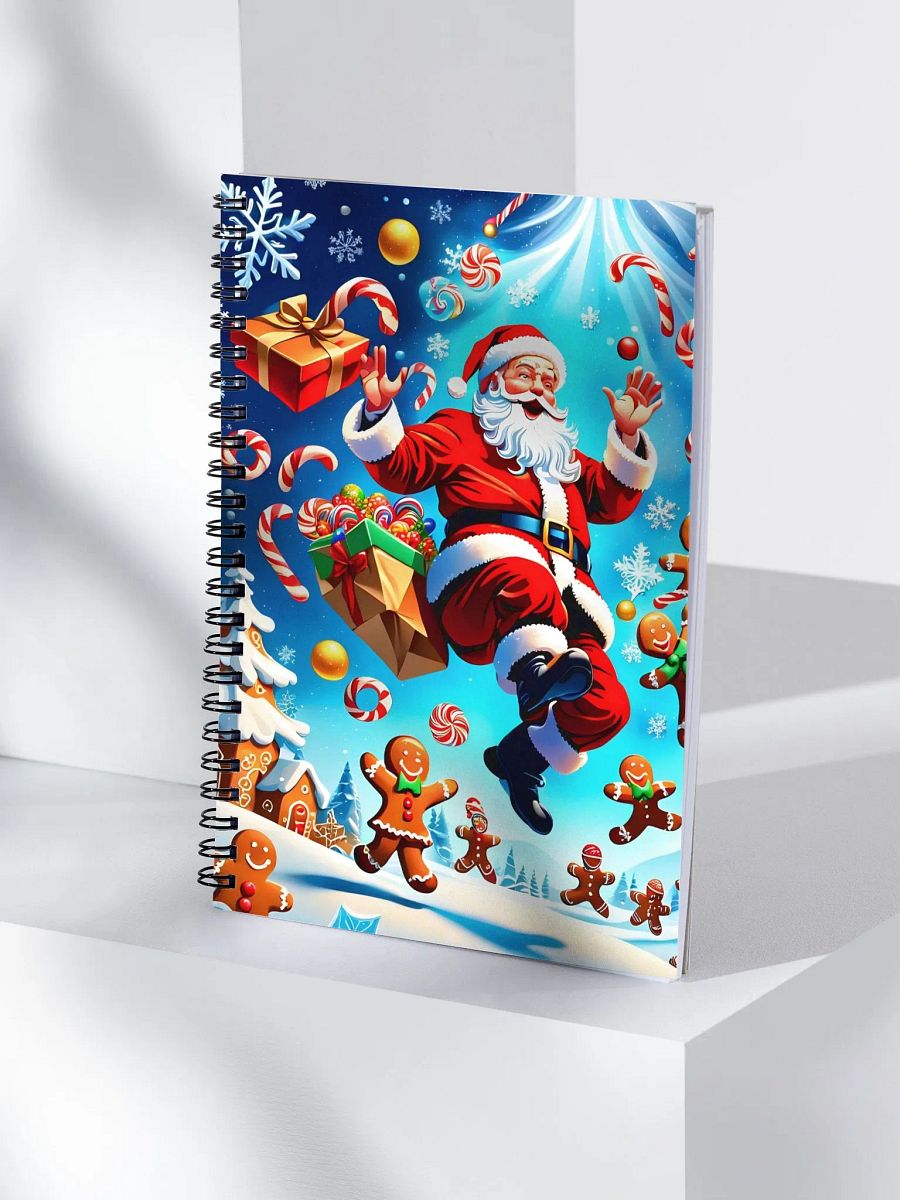 Festive Santa Spiral Notebook product image (4)
