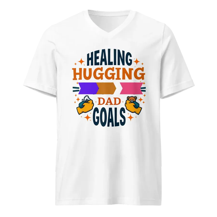 Dad goals, Healing Hugging V-Neck Tee product image (5)