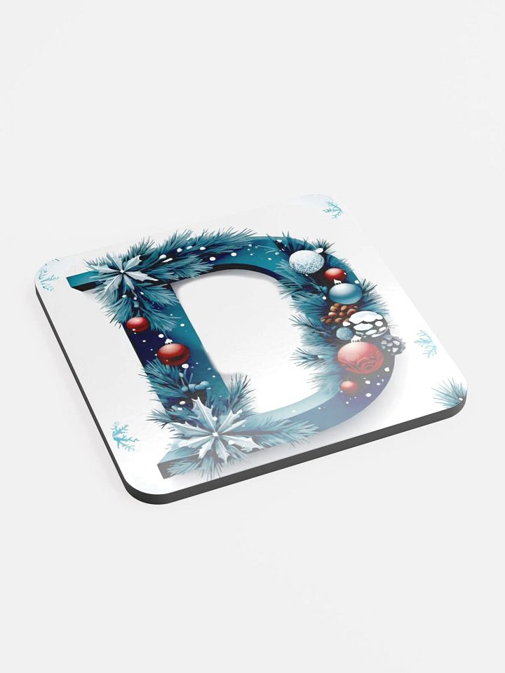Christmas Monogram Letter D(5) Coaster product image (2)