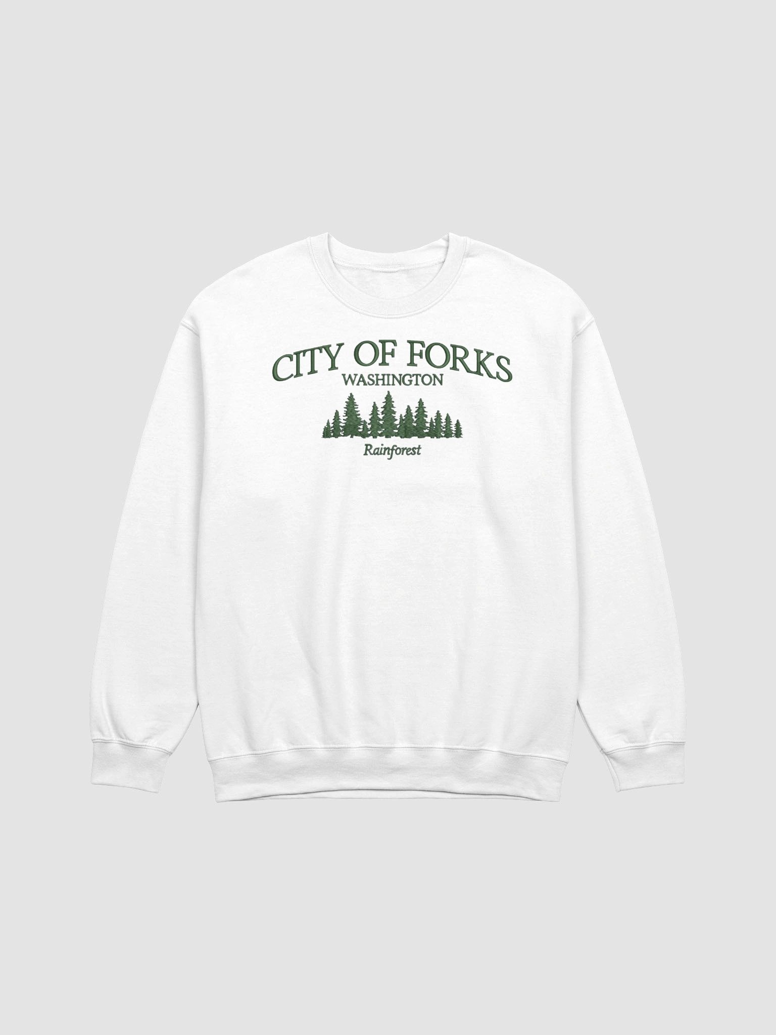 City of Forks Washington Rainforest Crewneck Sweatshirt product image (1)