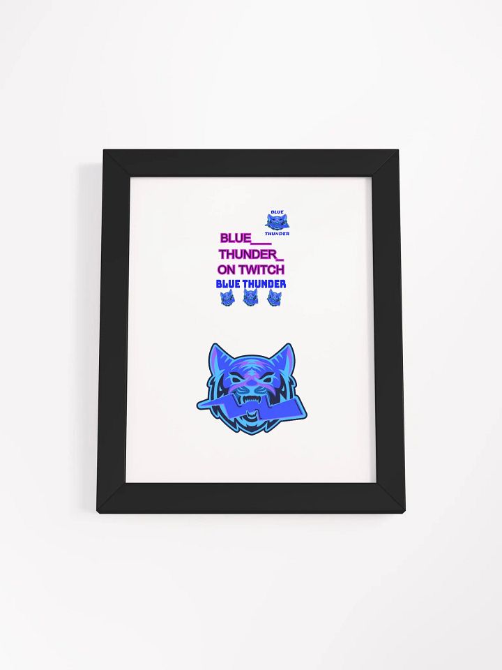 Neon Blue Thunder Framed Poster product image (1)