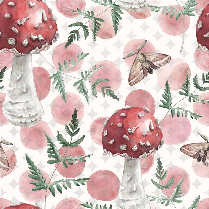 Shabby Shrooms Seamless Pattern product image (1)