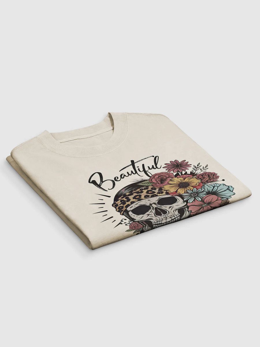 Beautiful Crazy Skull Faded T-Shirt product image (8)