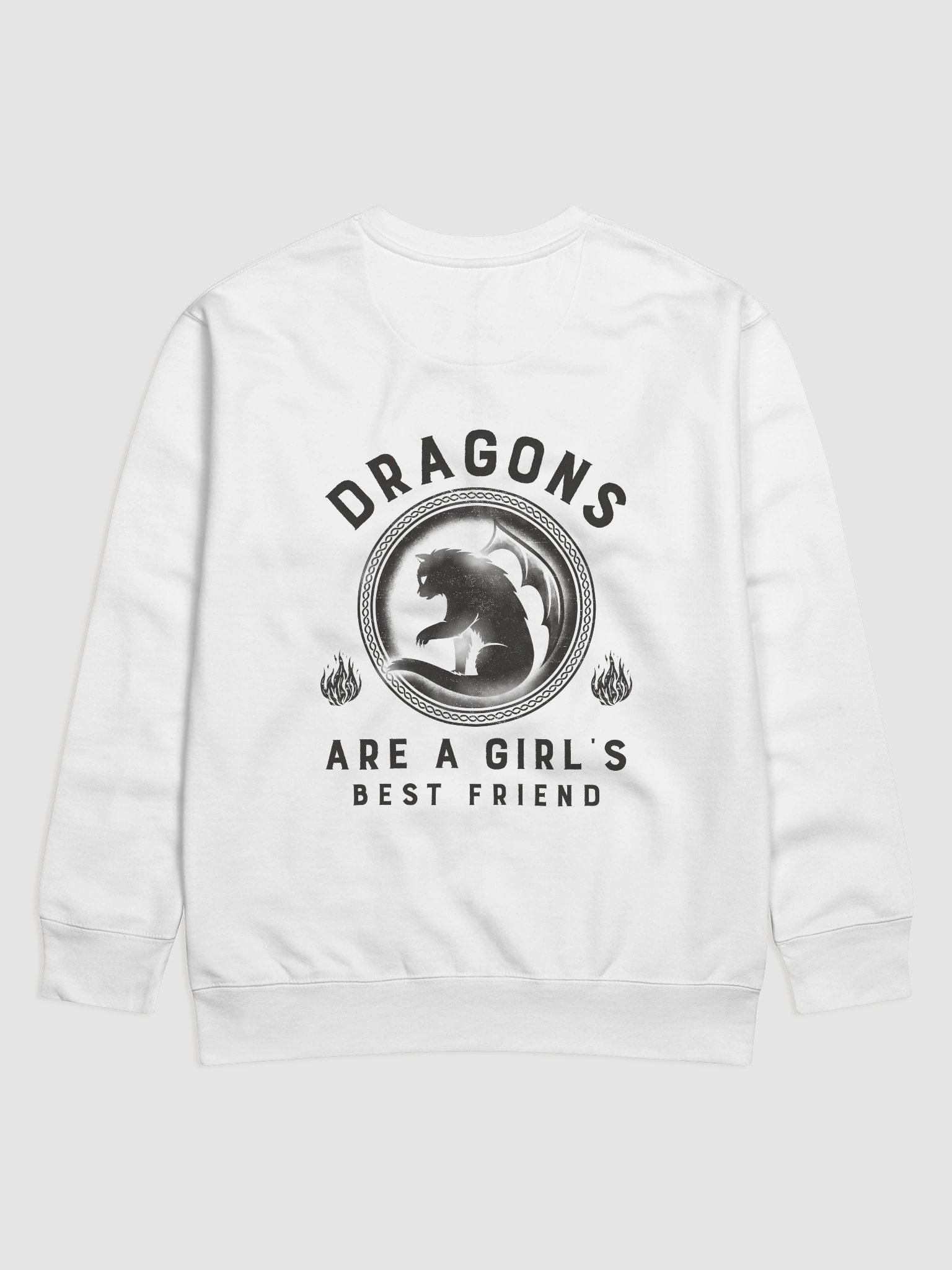 Dragons Are A Girl's Best Friend Dragon Cat Girl Woman Friendship Sweater product image (5)
