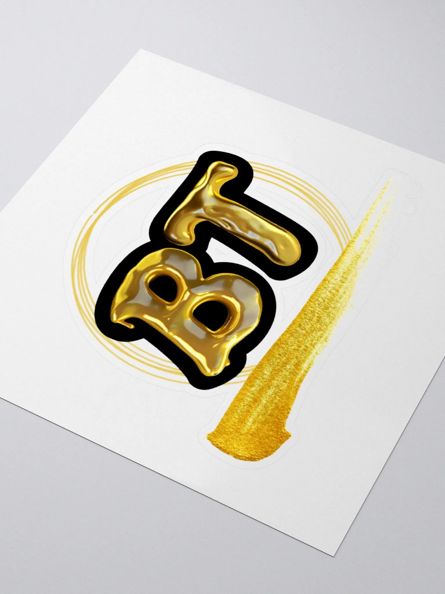 Golden BT Emblem Kiss Cut Stickers product image (3)