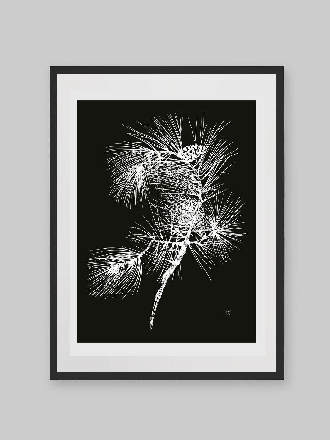 Whimsical Pine Branch Poster - Pine Branch Dark product image (9)