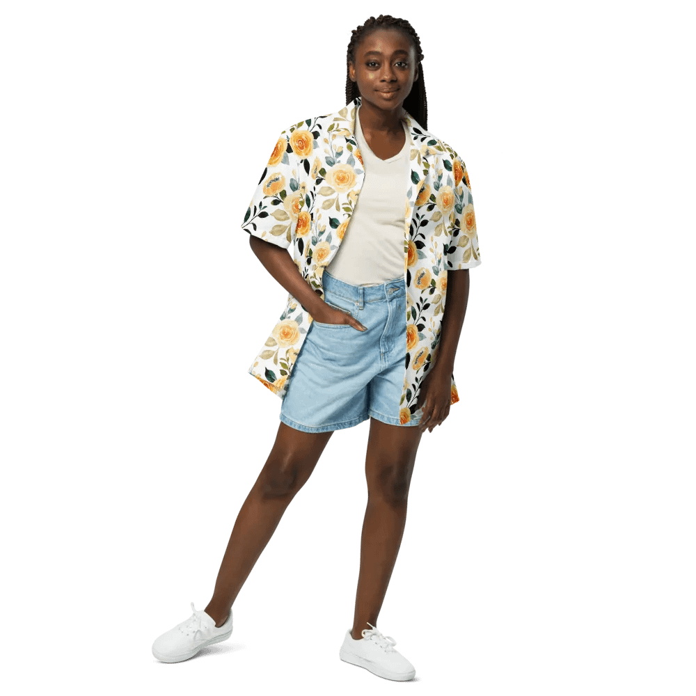 Yellow Rose Delight Hawaiian Shirt product image (3)