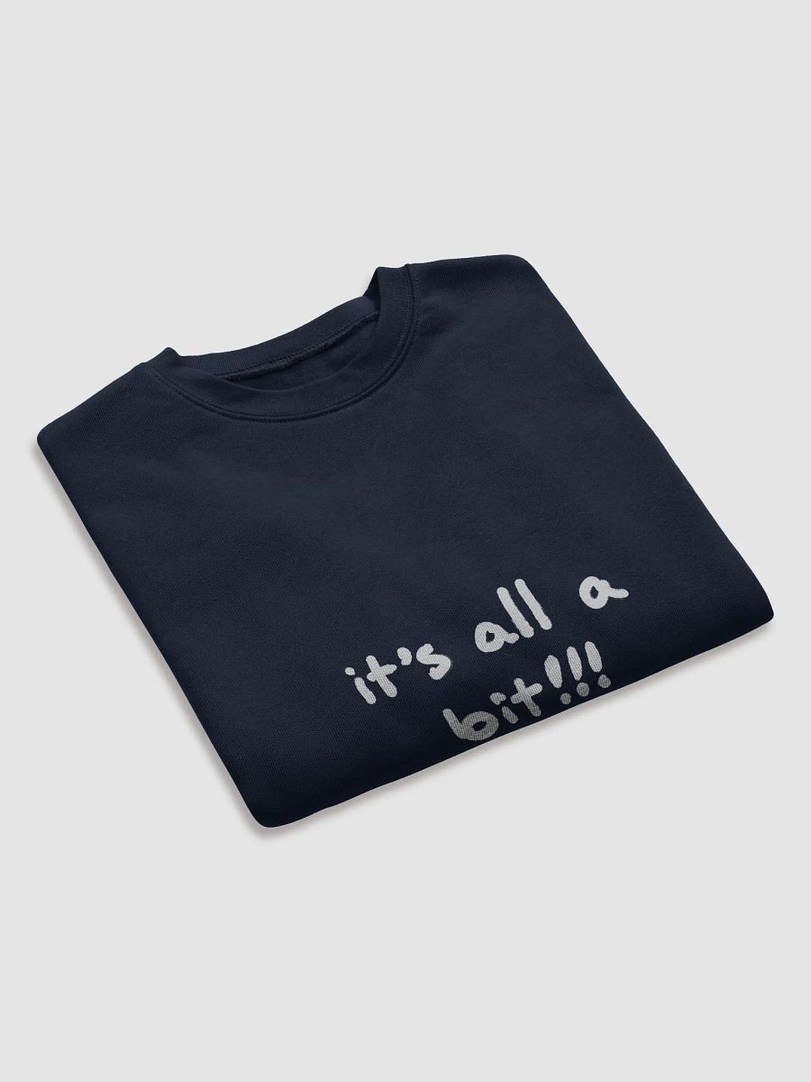 “It’s all a bit!!!” (white design) Women's Fleece Crop Sweatshirt product image (39)