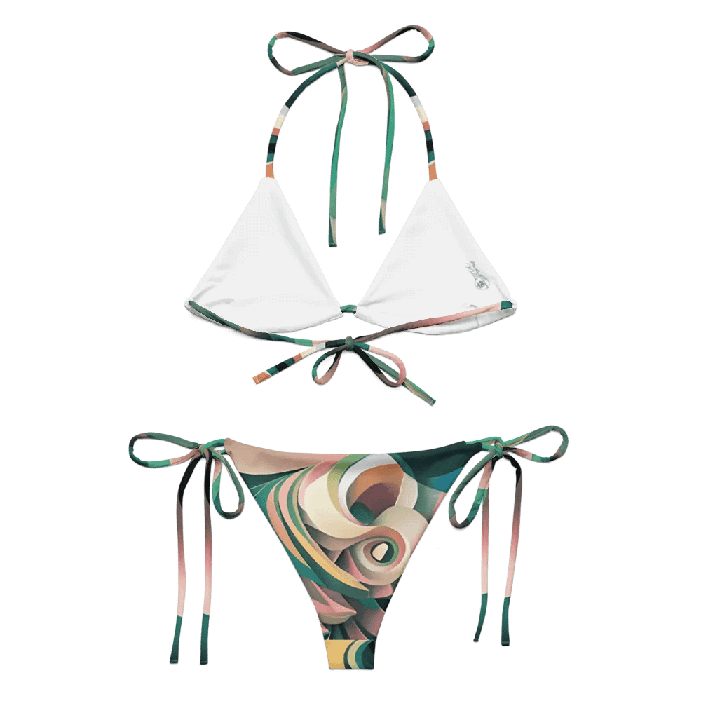 Abstract Lithographic Pattern Design String Bikini - V6 product image (6)