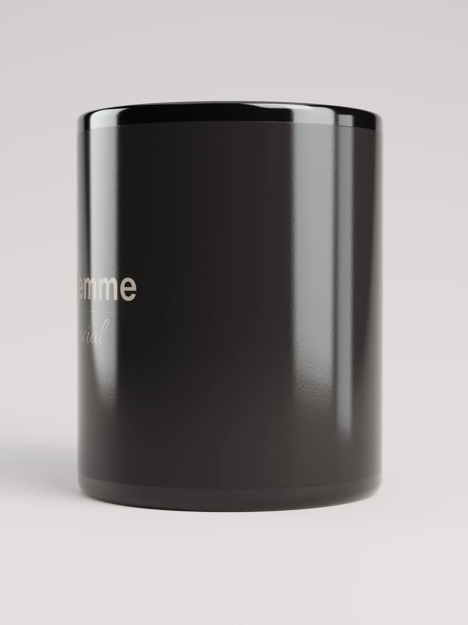 Midnight Elegance Mug with Taupe Logotype product image (5)