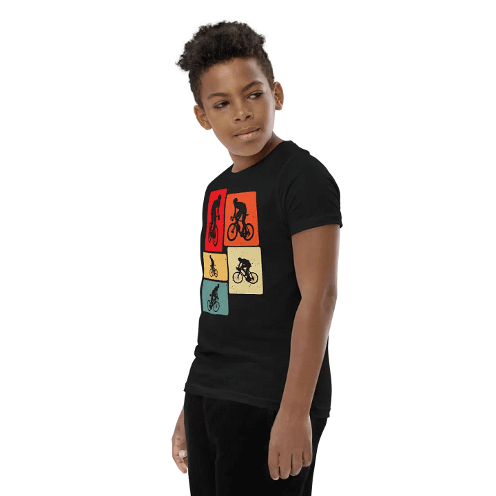 Cyclist Silhouette Youth T-Shirt product image (2)