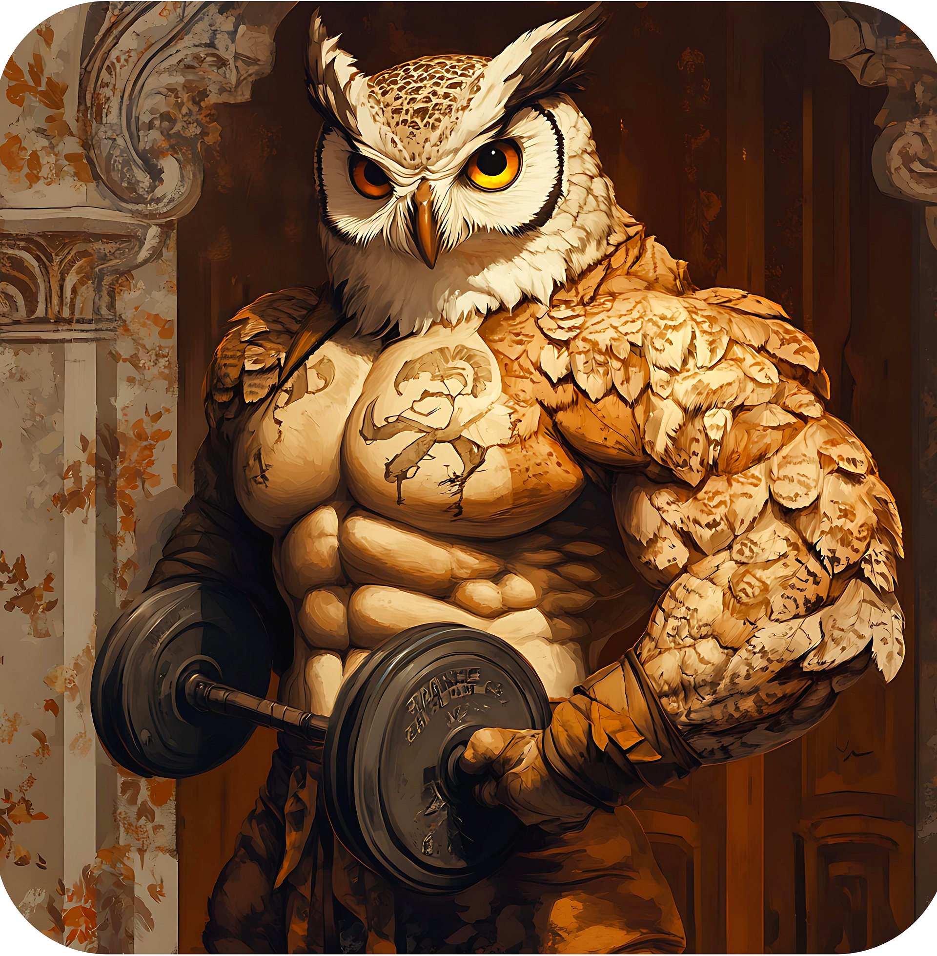 Give a Hoot, Or Else. Muscle Owl product image (2)