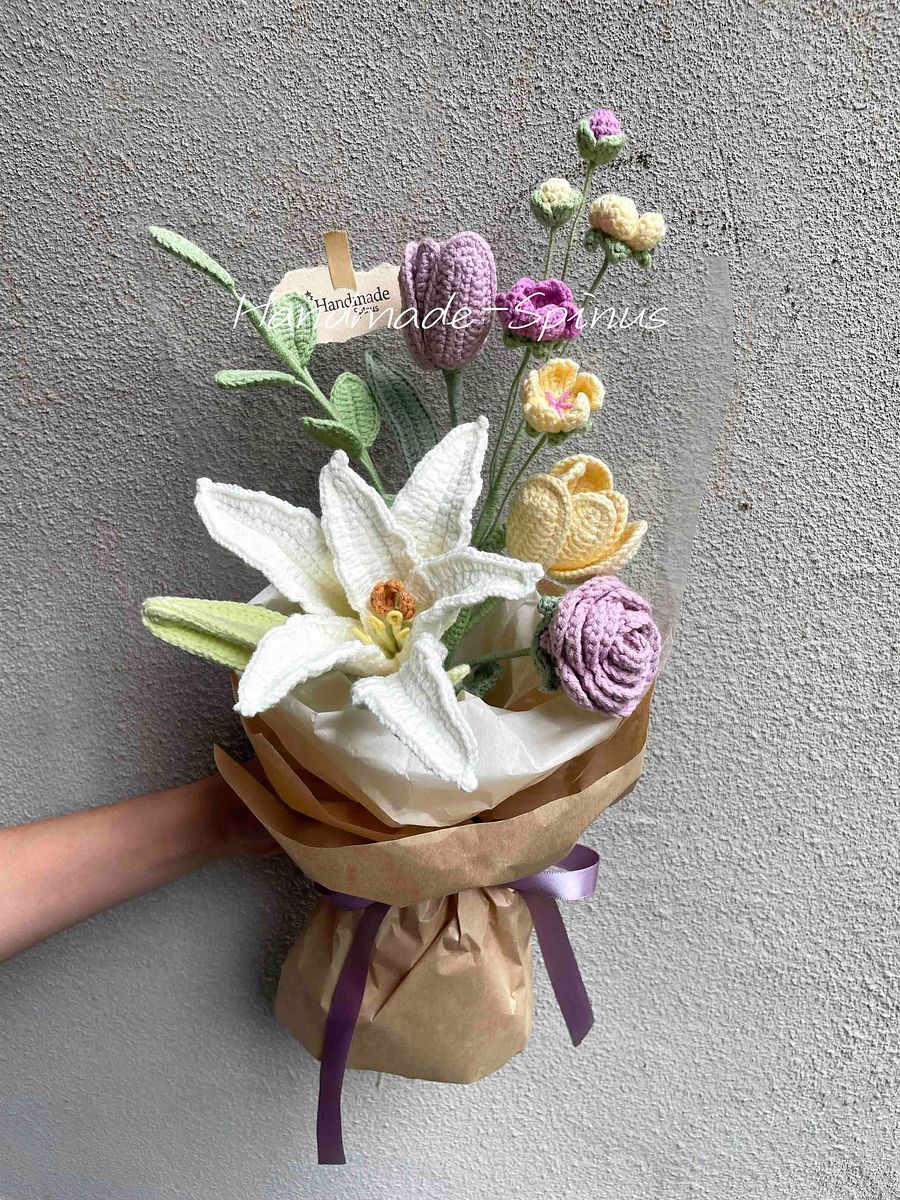 Spring Flower Dance Crochet Knit Bouquet product image (7)