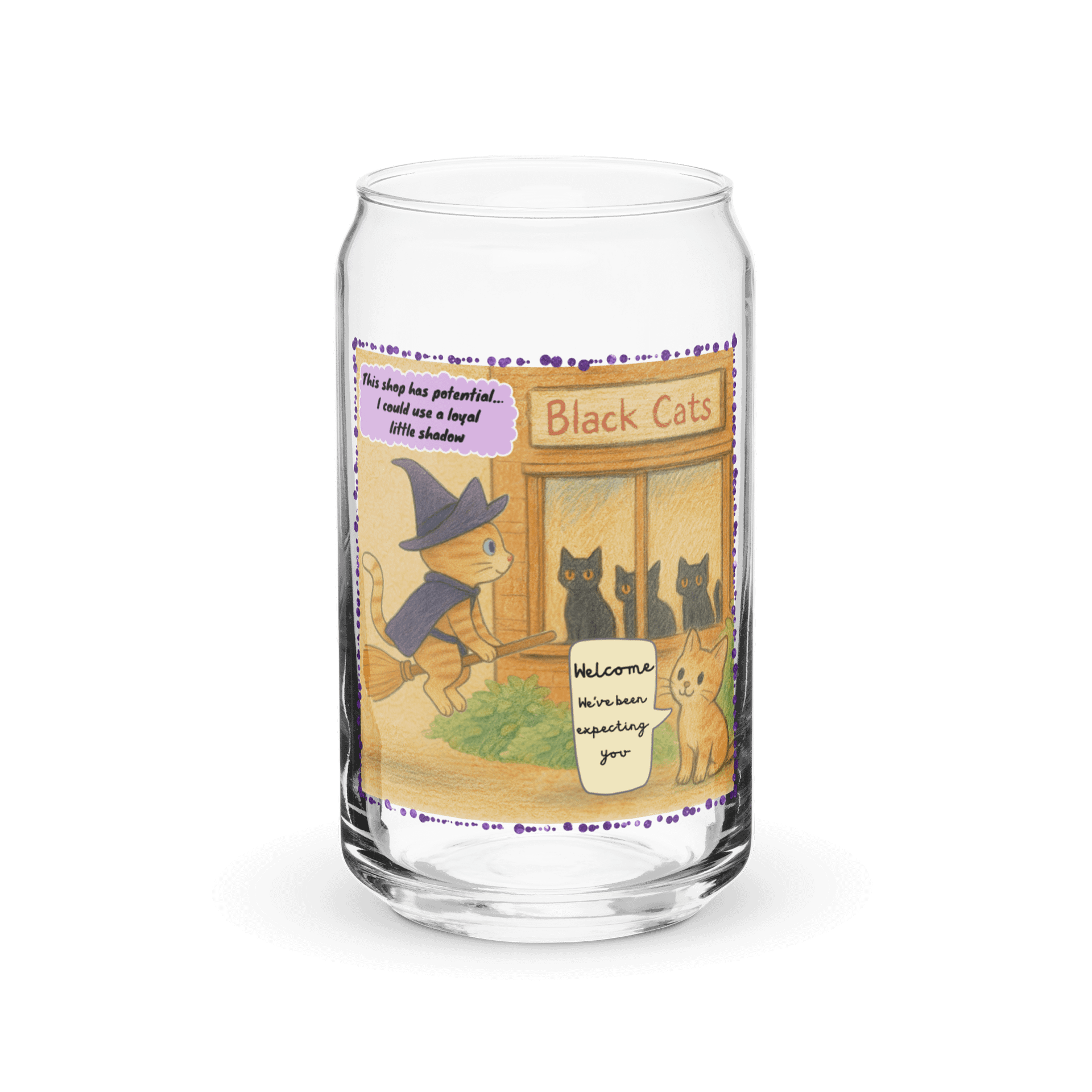 Witchy Cat Can Glass product image (2)