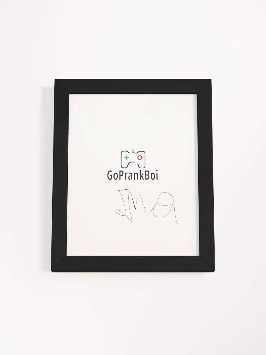 *AUTOGRAPHED* Framed GoPrankBoi Portrait product image (2)