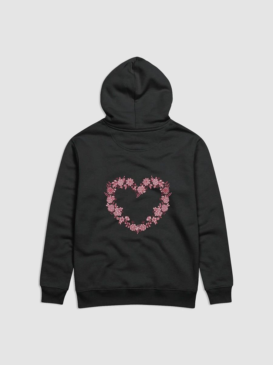 Red Floral Heart Unisex Essential Eco Hoodie product image (10)