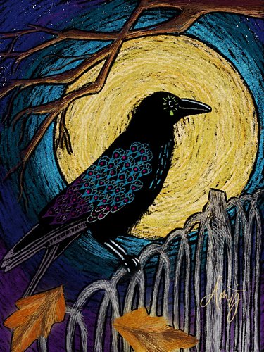 Which one do you like better? I can’t decide - with or without the canvas overlay. I’m feeling Halloween vibes, notice my cro...