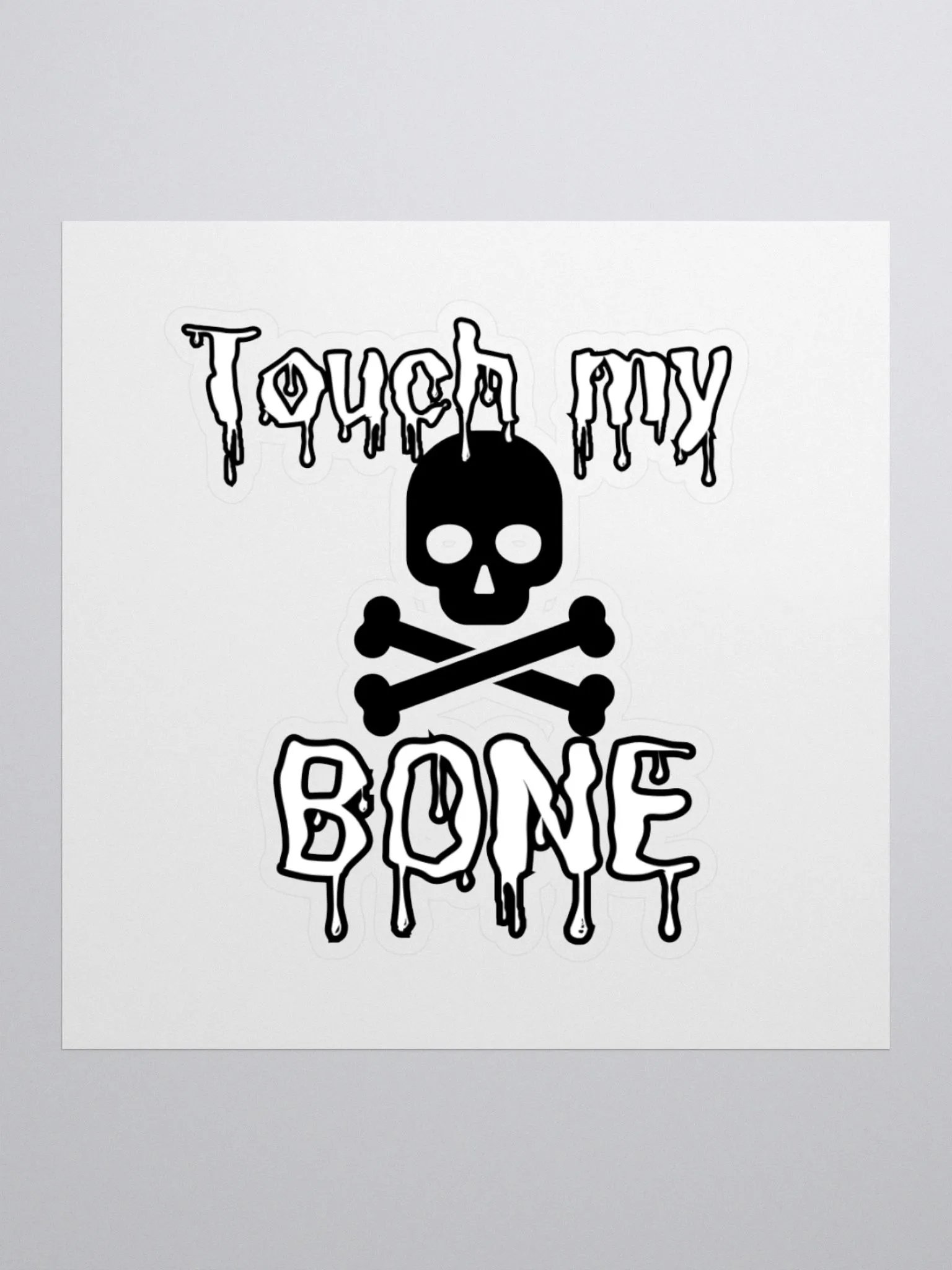 Touch My Bone, Sticker, Black product image (3)