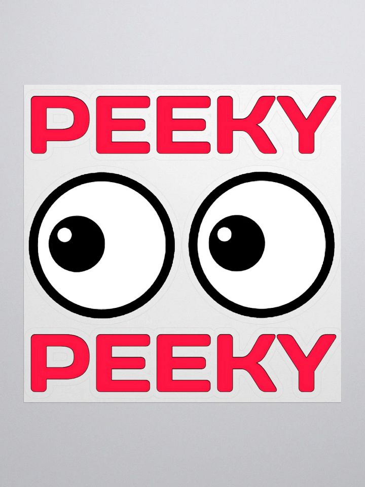 Peeky Peeky - White 'Kiss Cut Sticker' product image (1)