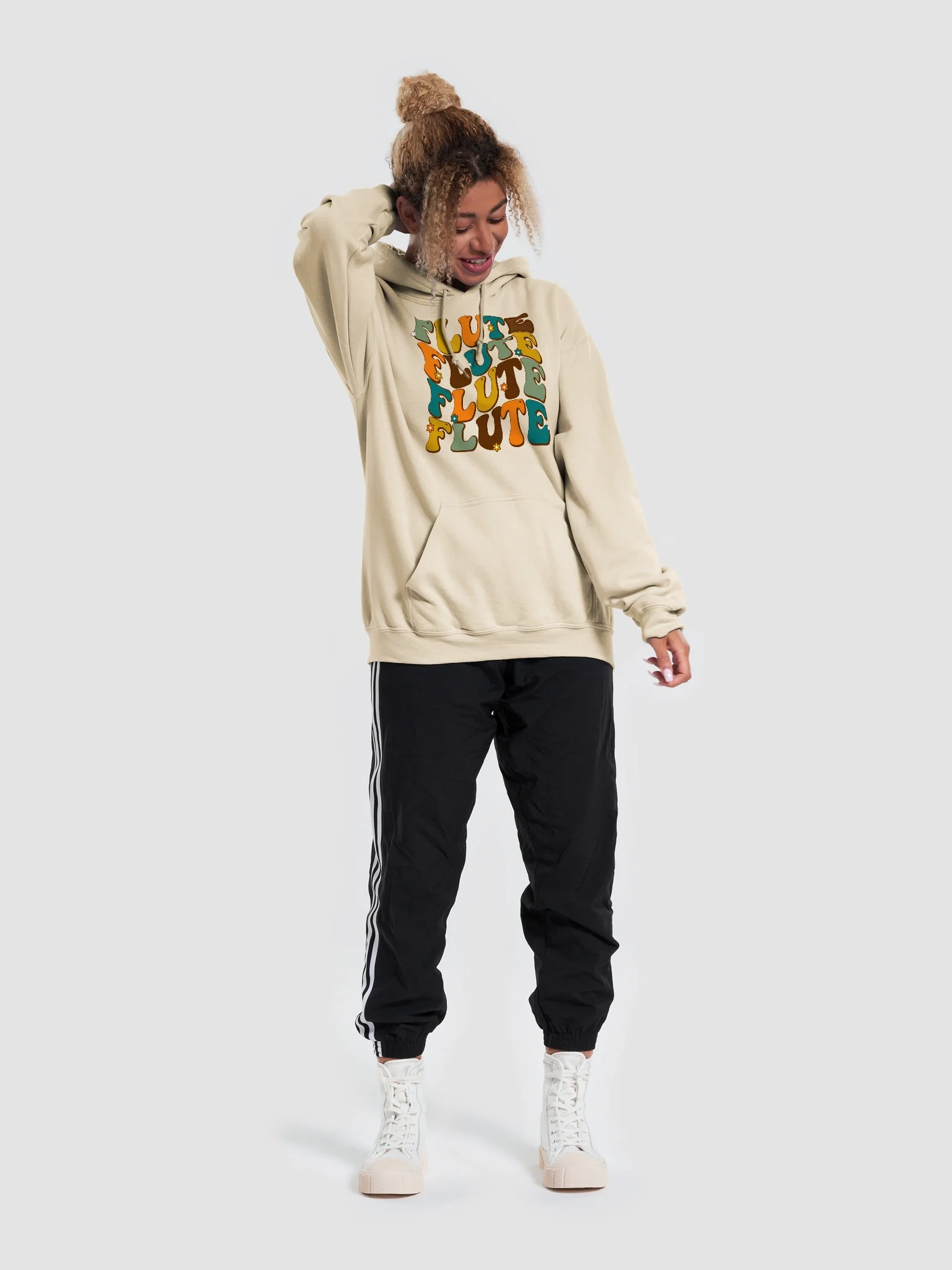 Groovy Wavy Flute Hoodie - Retro Colors product image (3)