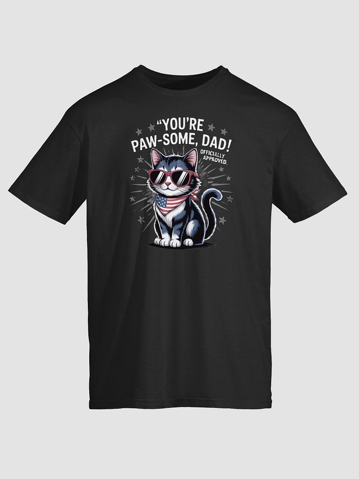 Paw-some Dad Cartoon Cat T-Shirt product image (1)