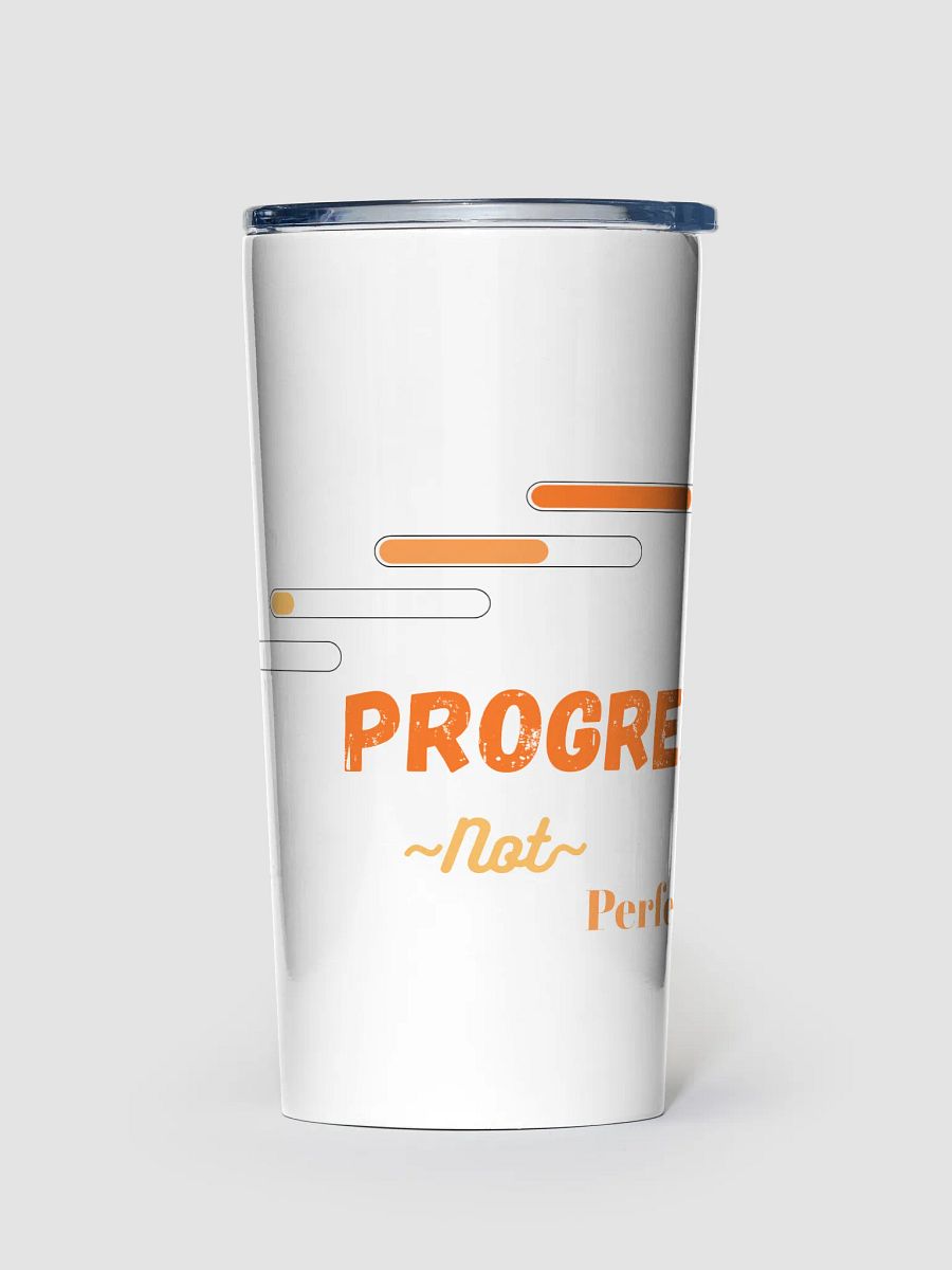Orange 20 oz Stainless Steel Tumbler: Progress, not Perfection product image (1)