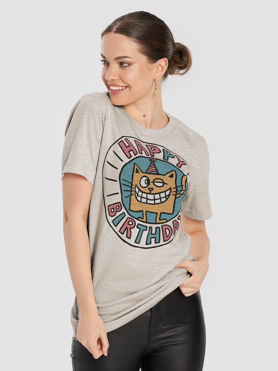 Winking Birthday Cat T-Shirt product image (9)