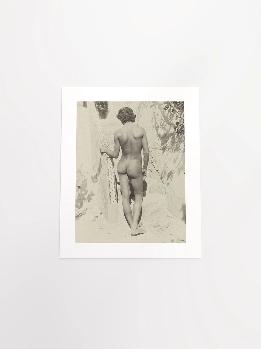 Nude Youth At Staircase By Wilhelm Von Gloeden (c. 1890) - Print product image (4)