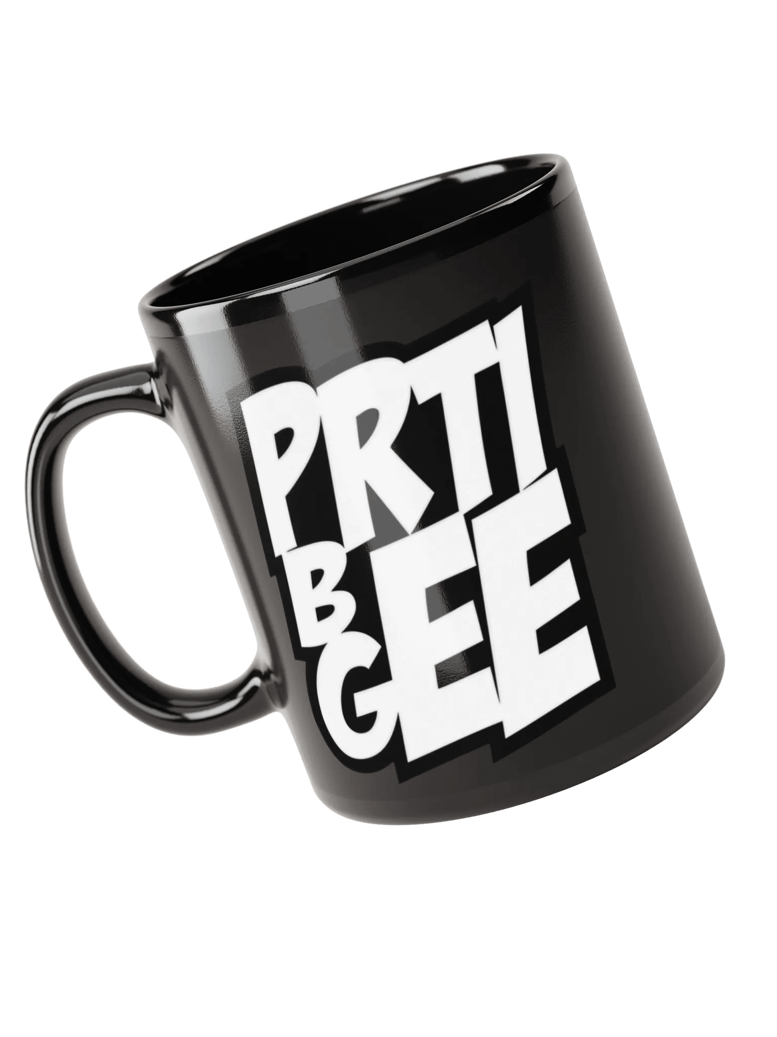 PRTI BEE GEE Black Glossy Mug product image (6)