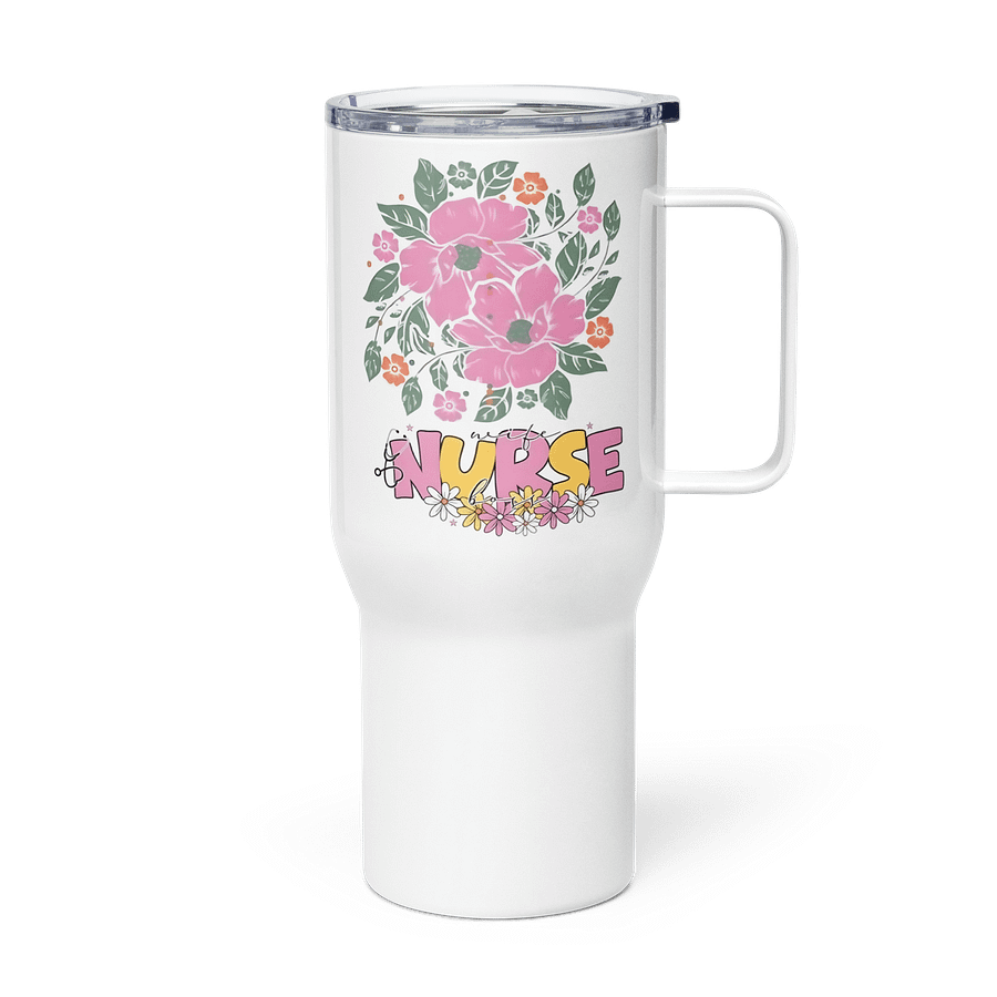 Travel Mug with a Handle (Nurse Lettering) product image (3)