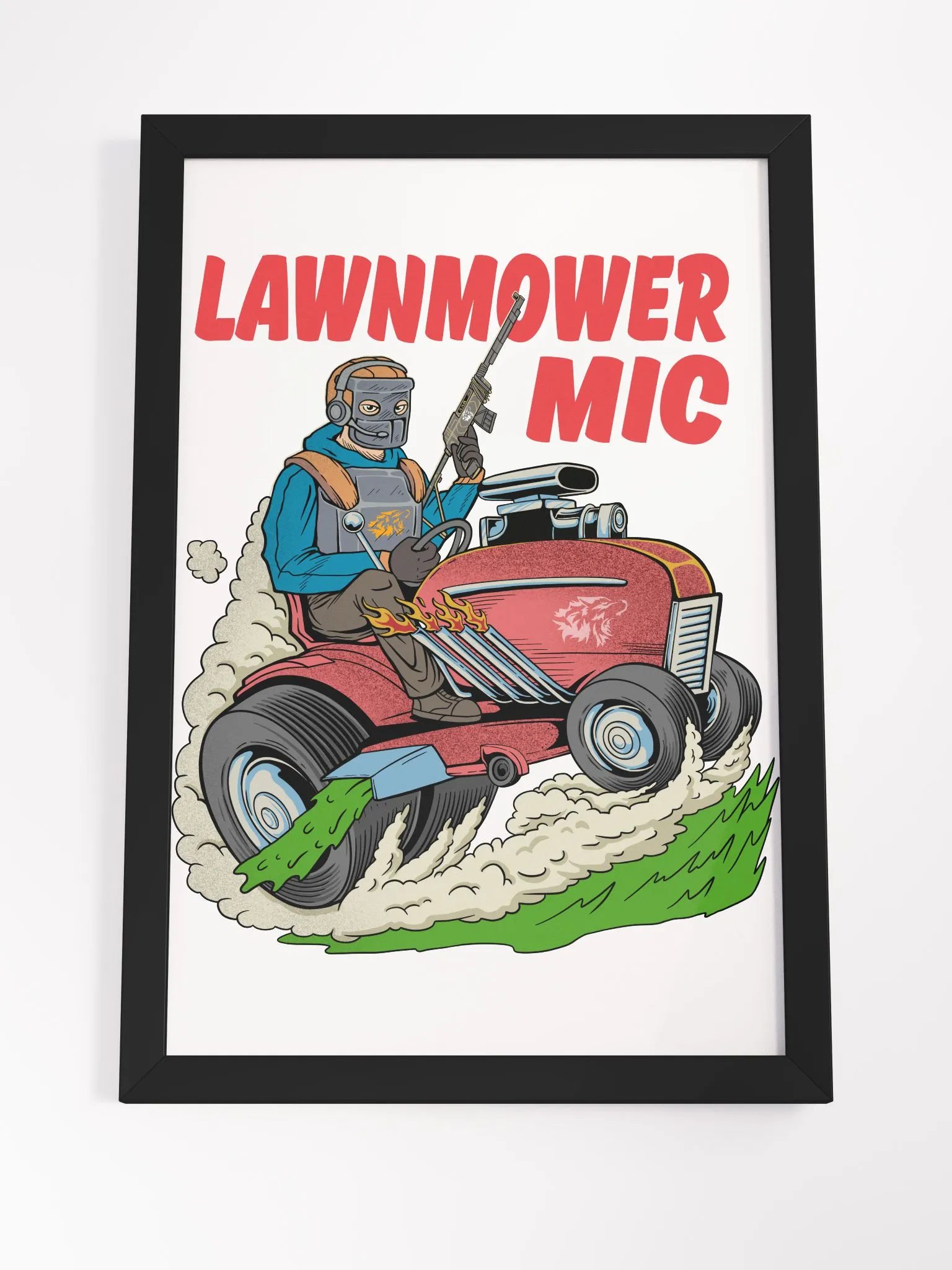 Lawnmower Mic | Framed Poster product image (4)