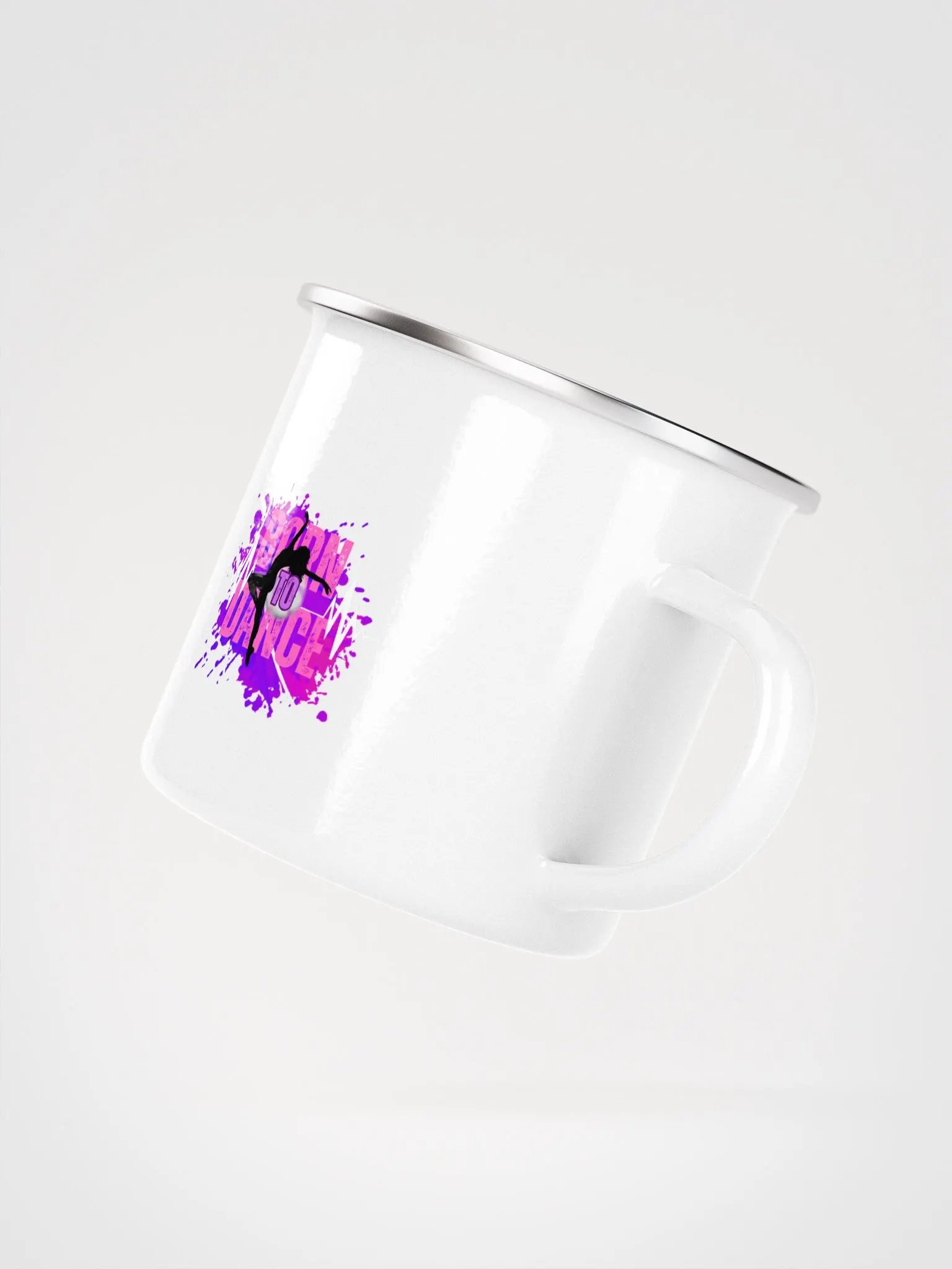 Born to Dance Her Silhouette Vibes Enamel Mug product image (3)