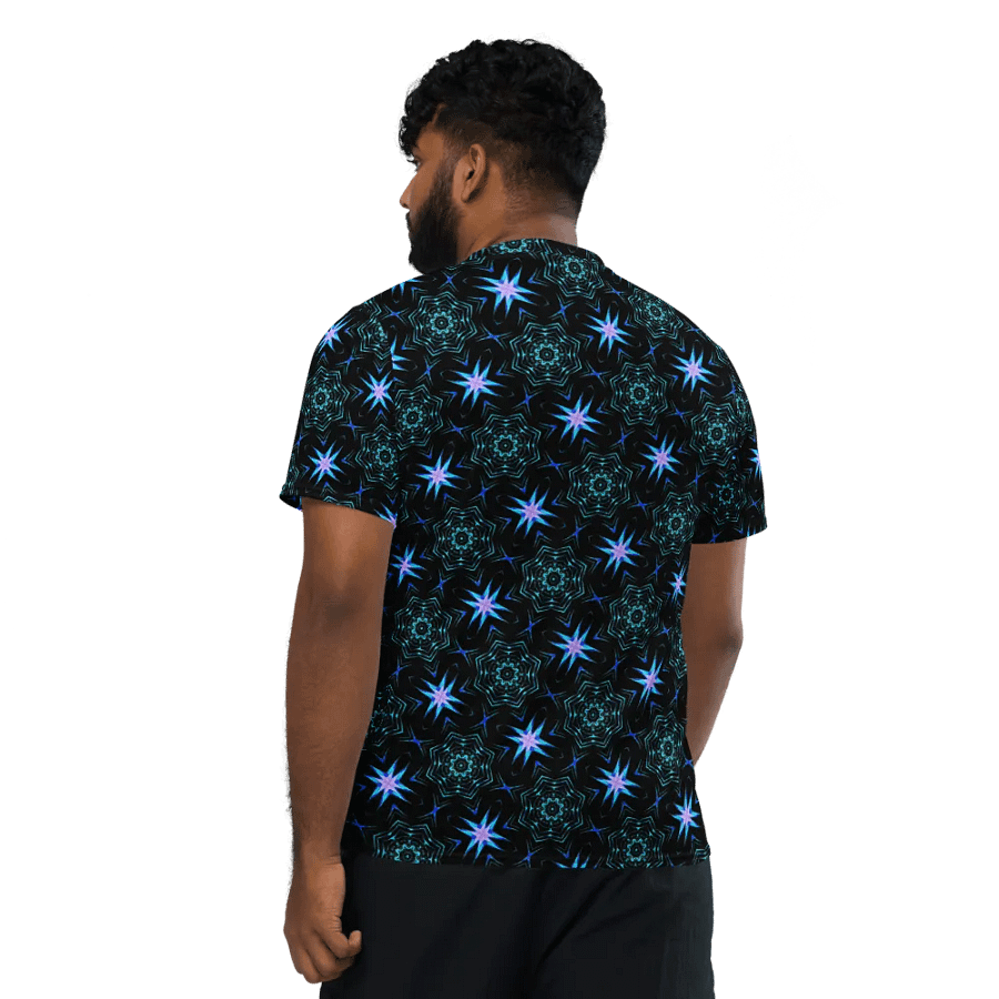 Abstract Repeating Design Unisex All Over Print V Neck Sports Jersey product image (4)