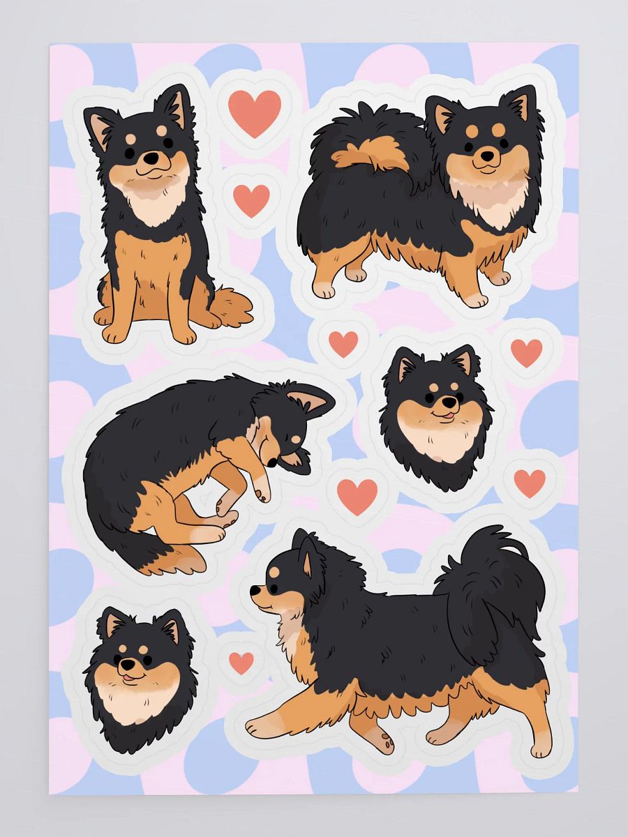 Long Haired Chihuahua Love Sticker Sheet product image (4)