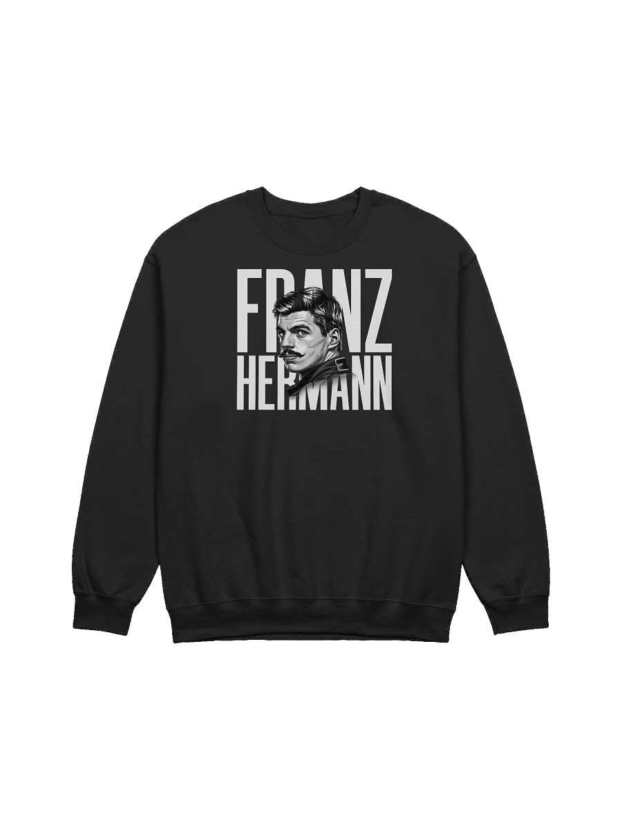 Franz Hermann Max Verstappen Meme Crewneck Sweatshirt - F1 Nürburgring Legend Black & White Art product image (1)