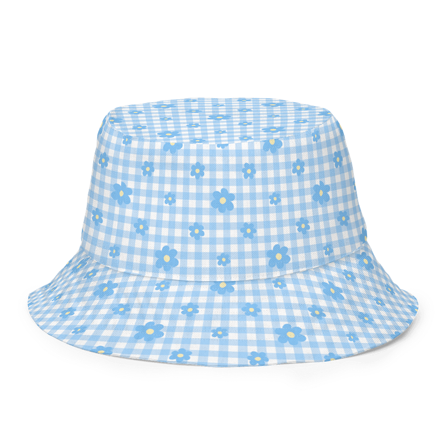 Reversible Smiley Daisy & Gingham Floral Bucket Hat – Fun Two-in-One Summer Style product image (7)