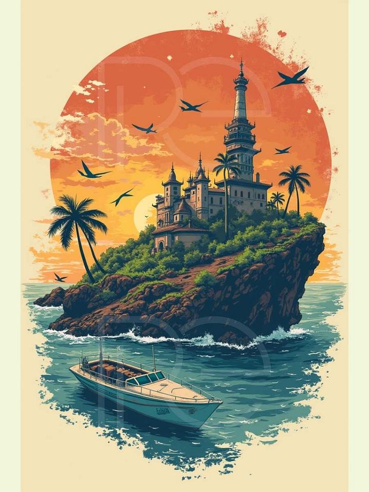 Island of the Lighthouse - 12x18 product image (1)