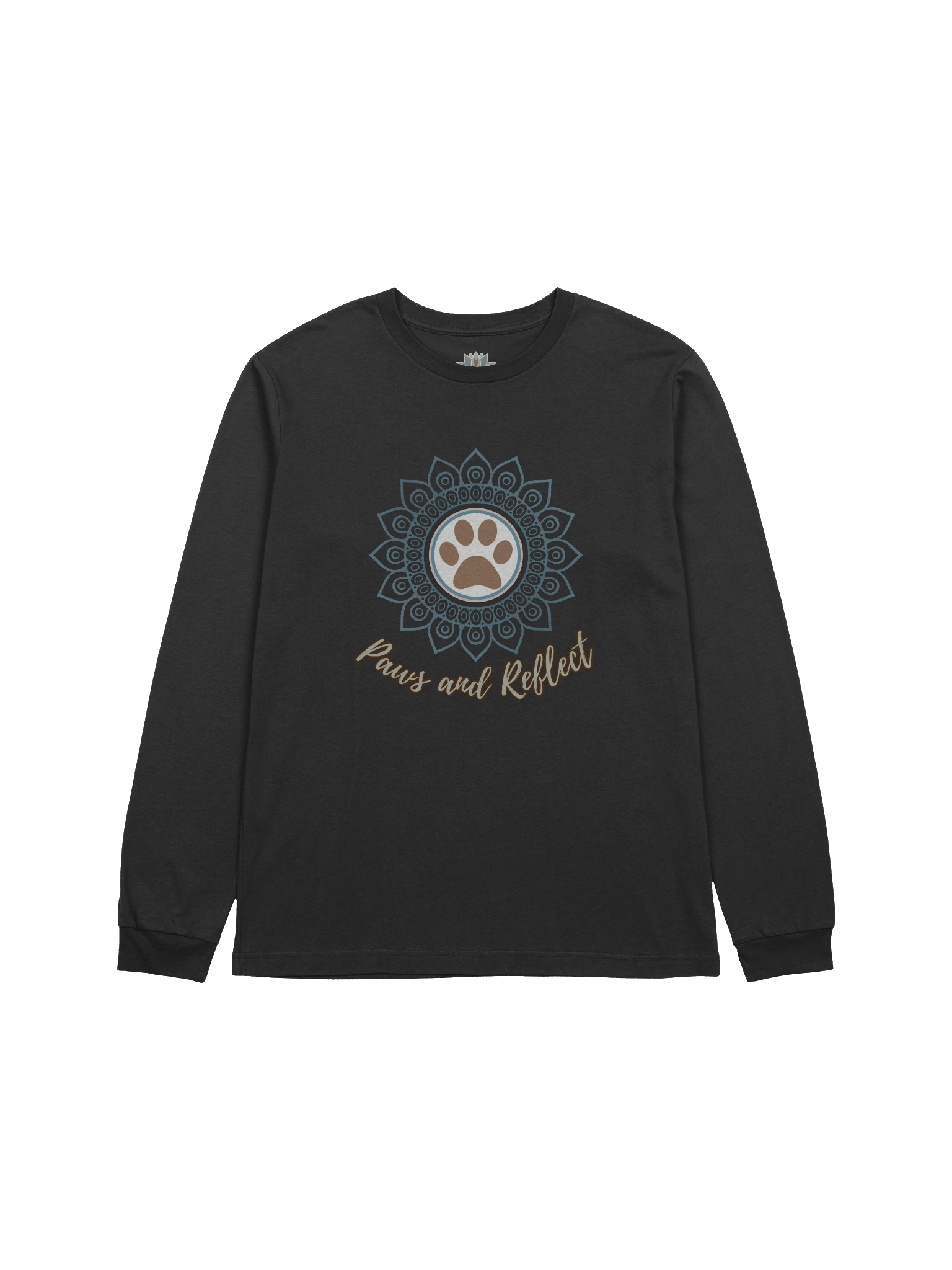 Paws and Reflect Mandala Paw Print Super Soft Long-Sleeve Yoga Tee product image (1)