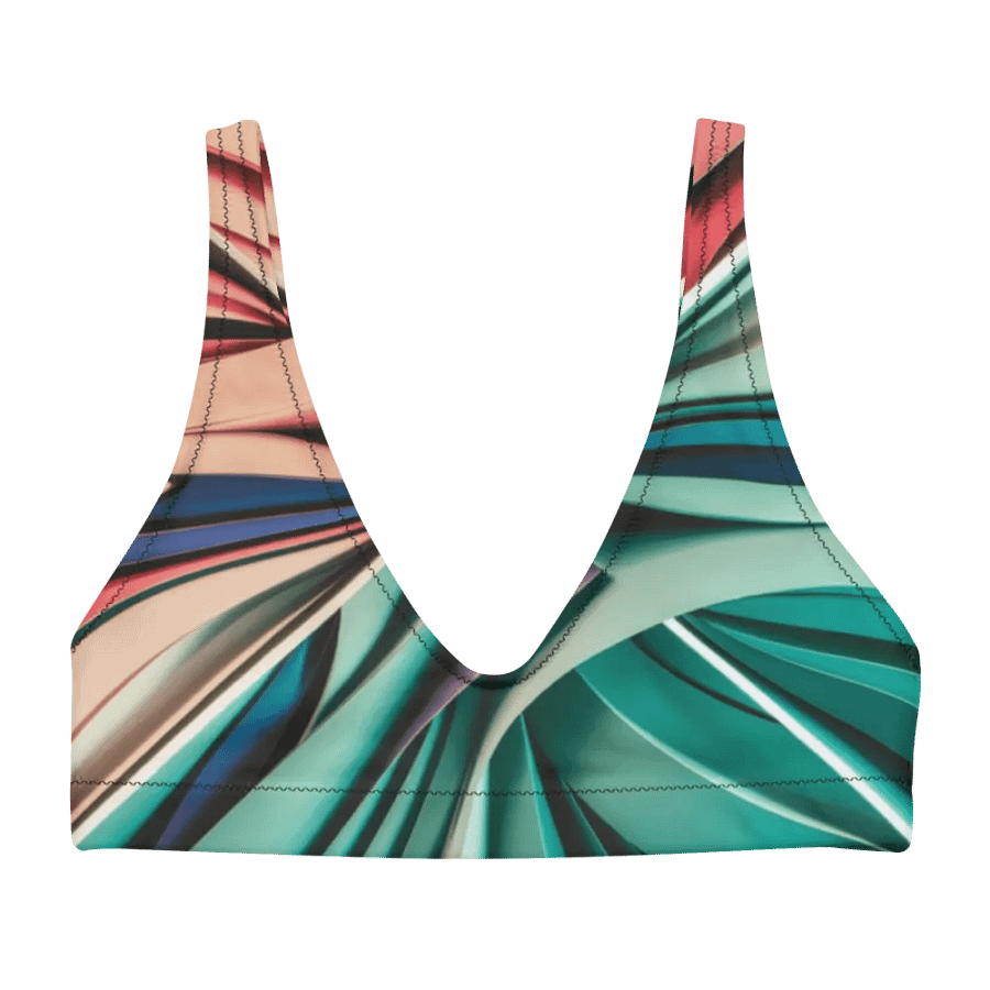 TDS Music Recycled Padded Bikini Top in Abstract Colors (XS-3XL) product image (3)