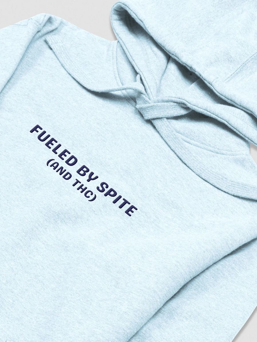 FUELED BY SPITE (navy thread) embroidered heavyweight hoodie product image (7)