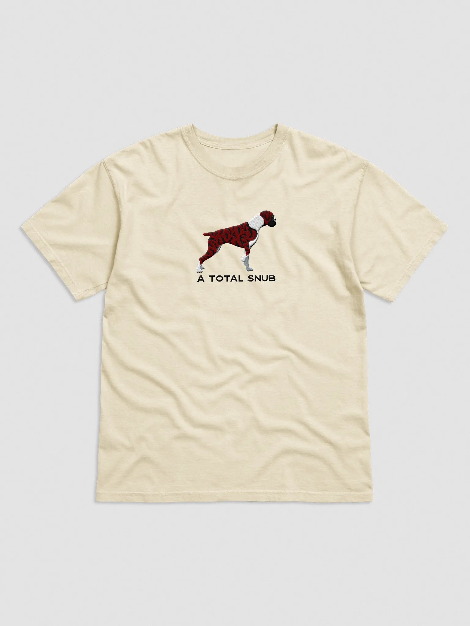 A Total Snub T-Shirt(Embroidered) of a Boxer(Brindle) product image (4)