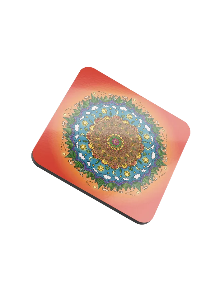 Fall mandala - Glossed Cork Coaster product image (2)
